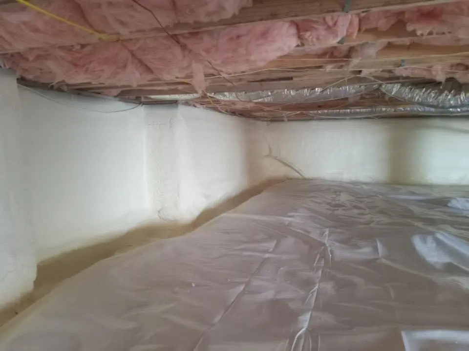 Crawl space encapsulation with closed-cell spray foam for Roof Leak Repair in Garnet